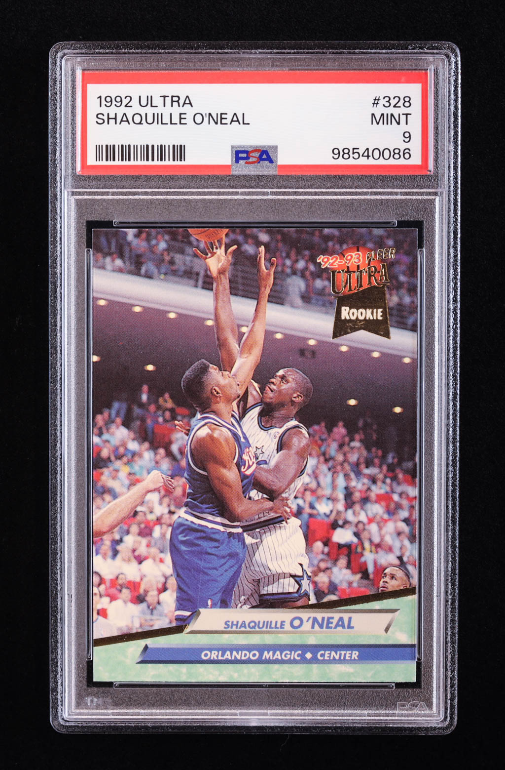 Shaquille O'Neal 1992-93 Ultra #328 RC (PSA 9) at PristineAuction.com Shaquille O'Neal 1992-93 Ultra #328 RC (PSA 9) at PristineAuction.com