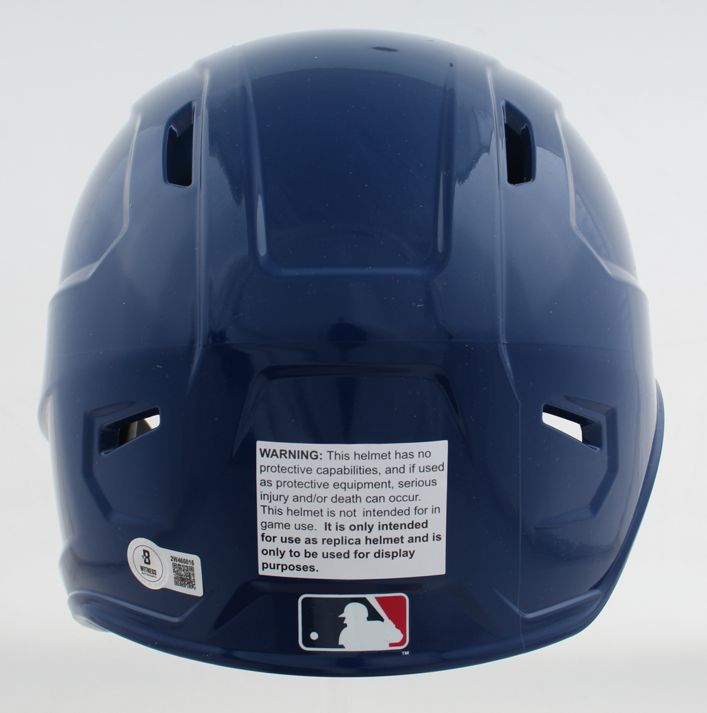 Manny Ramirez Signed Dodgers Full-Size Batting Helmet Inscribed "555 HR" (Beckett) at PristineAuction.com Manny Ramirez Signed Dodgers Full-Size Batting Helmet Inscribed "555 HR" (Beckett) at PristineAuction.com