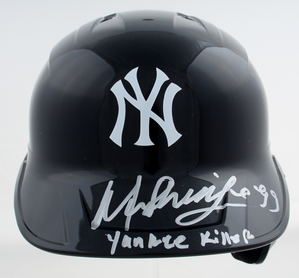 Manny Ramirez Signed Yankees Full-Size Batting Helmet Inscribed "Yankee Killer" (Beckett) at PristineAuction.com Manny Ramirez Signed Yankees Full-Size Batting Helmet Inscribed "Yankee Killer" (Beckett) at PristineAuction.com