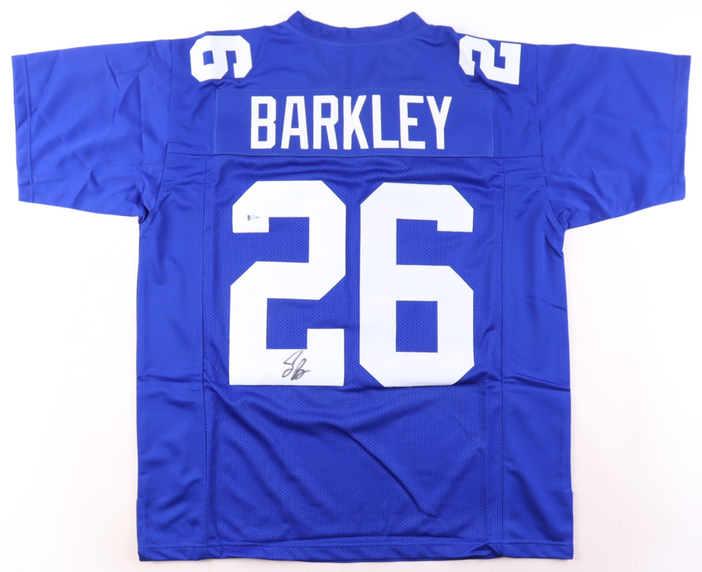 Saquon Barkley Signed Jersey (Beckett) at PristineAuction.com Saquon Barkley Signed Jersey (Beckett) at PristineAuction.com
