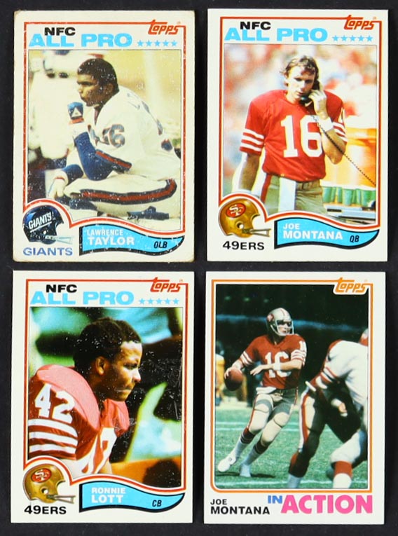 1982 Topps Football Complete Set of (528) Cards with Lawrence Taylor #434 RC, Ronnie Lott #486 RC, Joe Montana #488, #489 at PristineAuction.com 1982 Topps Football Complete Set of (528) Cards with Lawrence Taylor #434 RC, Ronnie Lott #486 RC, Joe Montana #488, #489 at PristineAuction.com