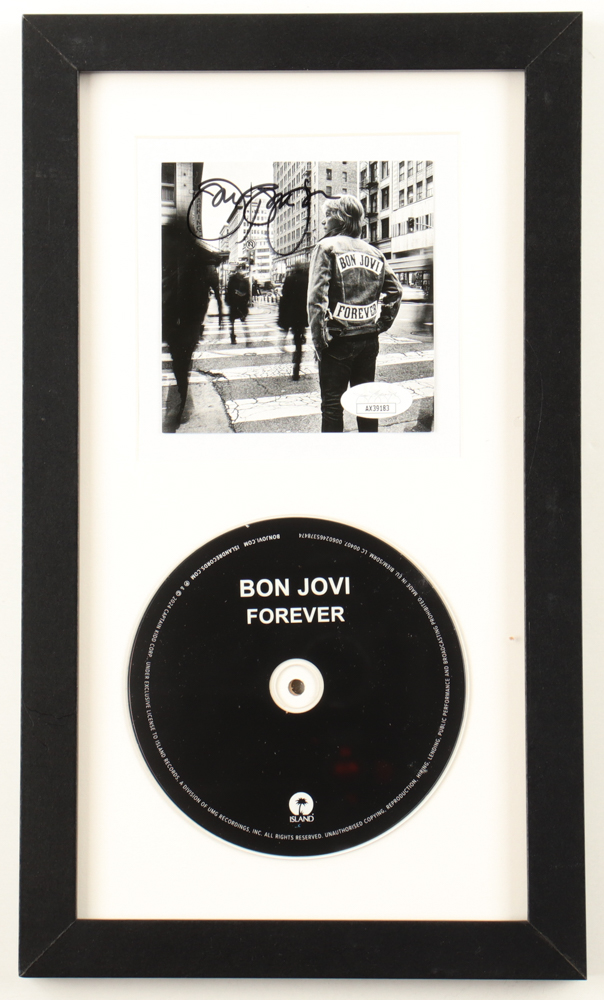 Jon Bon Jovi Signed Custom Framed "Forever" CD Album Insert Display (JSA) at PristineAuction.com Jon Bon Jovi Signed Custom Framed "Forever" CD Album Insert Display (JSA) at PristineAuction.com