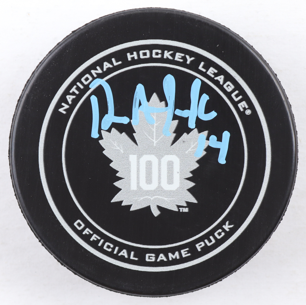 Dave Andreychuk Signed 100th Anniversary Maple Leafs Logo Hockey Puck (COJO) at PristineAuction.com Dave Andreychuk Signed 100th Anniversary Maple Leafs Logo Hockey Puck (COJO) at PristineAuction.com