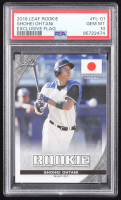 Shohei Ohtani 2018 Leaf Ohtani Rookie Exclusive Flag #FL01 RC (PSA 10) at PristineAuction.com