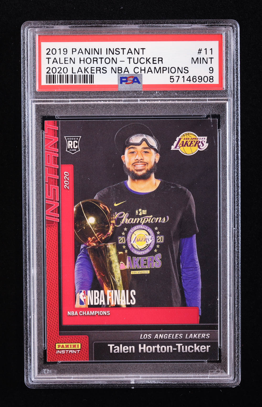 Talen Horton-Tucker 2019-20 Panini Instant Lakers NBA Champions #11 RC (PSA 9) at PristineAuction.com Talen Horton-Tucker 2019-20 Panini Instant Lakers NBA Champions #11 RC (PSA 9) at PristineAuction.com