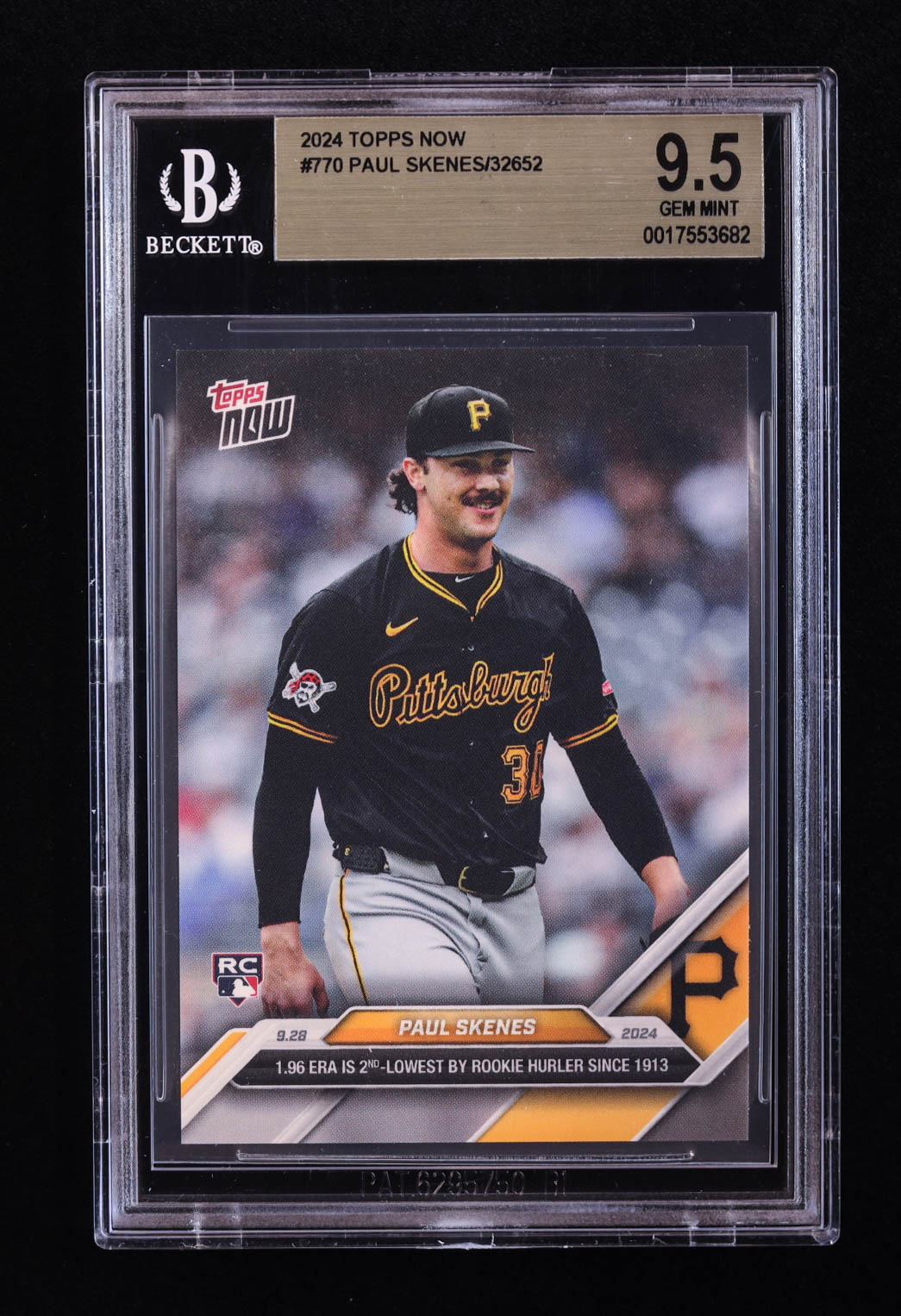 Paul Skenes 2024 Topps Now #770 RC (BGS 9.5) at PristineAuction.com Paul Skenes 2024 Topps Now #770 RC (BGS 9.5) at PristineAuction.com