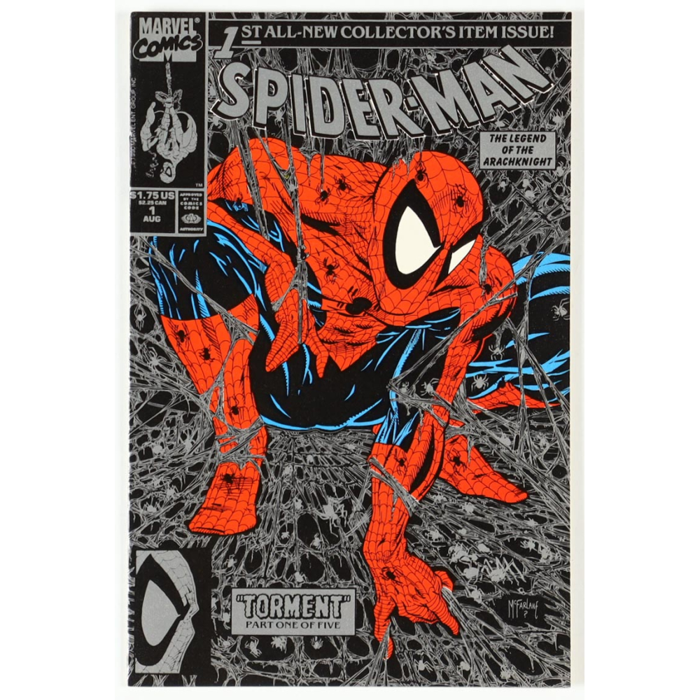 1990 "Spider-Man" Issue #1 Silver Variant Marvel Comic Book at PristineAuction.com