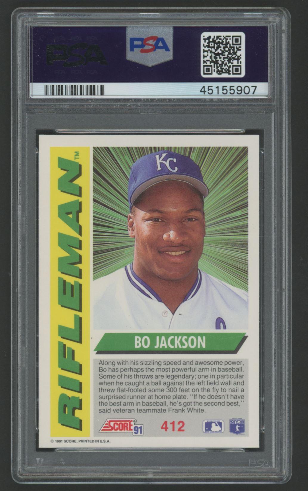 Bo Jackson 1991 Score #412 (PSA 9) at PristineAuction.com Bo Jackson 1991 Score #412 (PSA 9) at PristineAuction.com