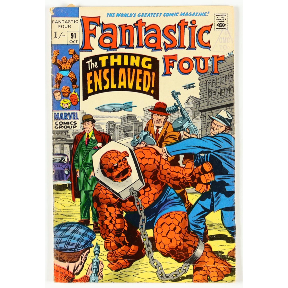 1969 The Fantastic Four Issue 91 Marvel Comic Book Pristine Auction 