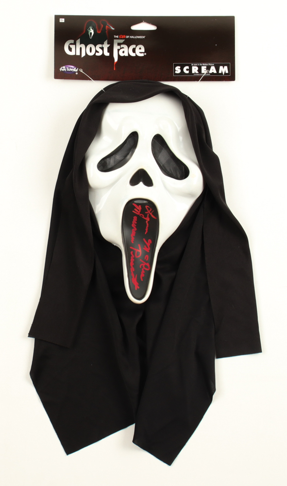 Lynn McRee Signed "Scream" Mask Inscribed "Maureen Prescott" (JSA) at PristineAuction.com Lynn McRee Signed "Scream" Mask Inscribed "Maureen Prescott" (JSA) at PristineAuction.com