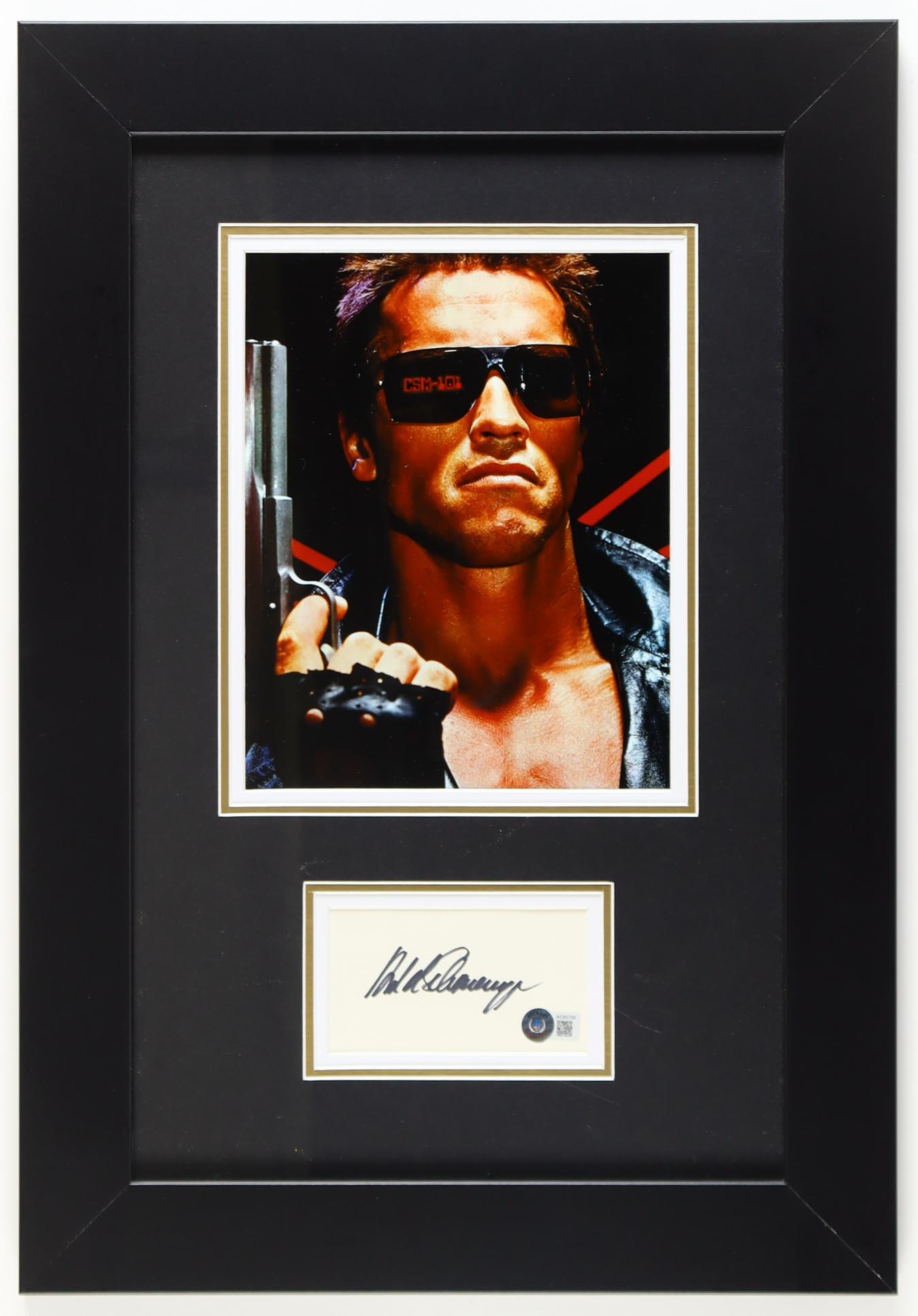 Arnold Schwarzenegger Signed Custom Framed Cut Display (Beckett) at PristineAuction.com Arnold Schwarzenegger Signed Custom Framed Cut Display (Beckett) at PristineAuction.com