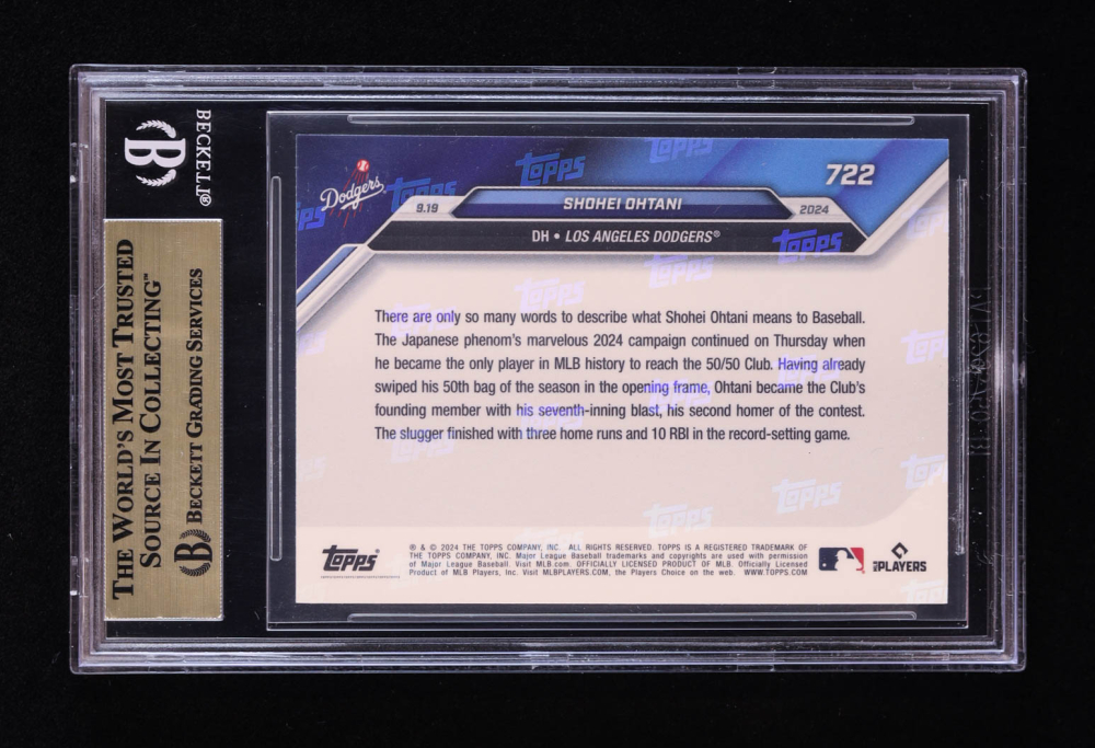 Shohei Ohtani 2024 Topps Now 722 (BGS 9.5) Pristine Auction
