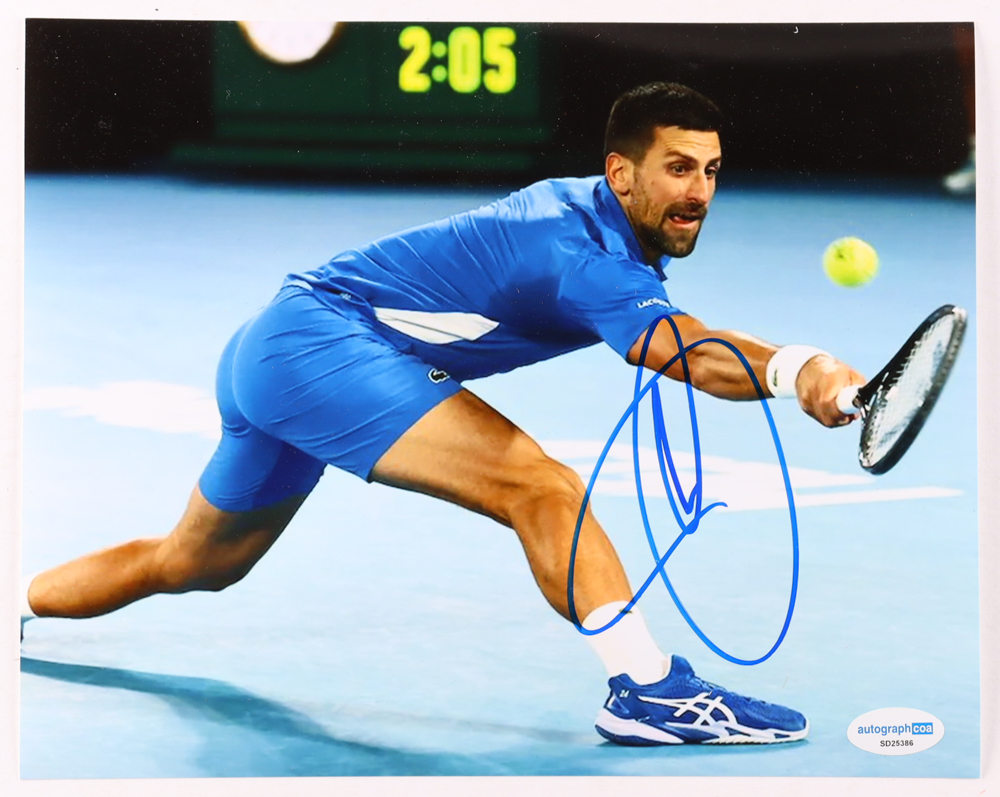 Novak Djokovic Signed 8x10 Photo (AutographCOA) at PristineAuction.com Novak Djokovic Signed 8x10 Photo (AutographCOA) at PristineAuction.com