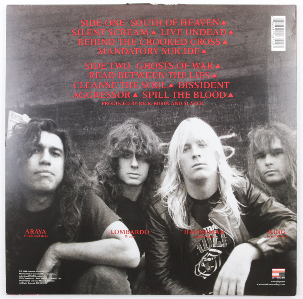 Kerry King Signed Slayer "South of Heaven" Vinyl Record Album (PSA) at PristineAuction.com Kerry King Signed Slayer "South of Heaven" Vinyl Record Album (PSA) at PristineAuction.com