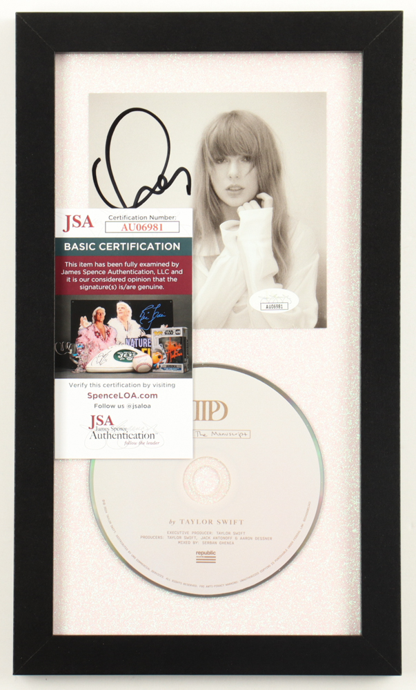 Taylor Swift Signed Custom Framed "The Tortured Poets Department" CD Album Insert Display (JSA) at PristineAuction.com Taylor Swift Signed Custom Framed "The Tortured Poets Department" CD Album Insert Display (JSA) at PristineAuction.com