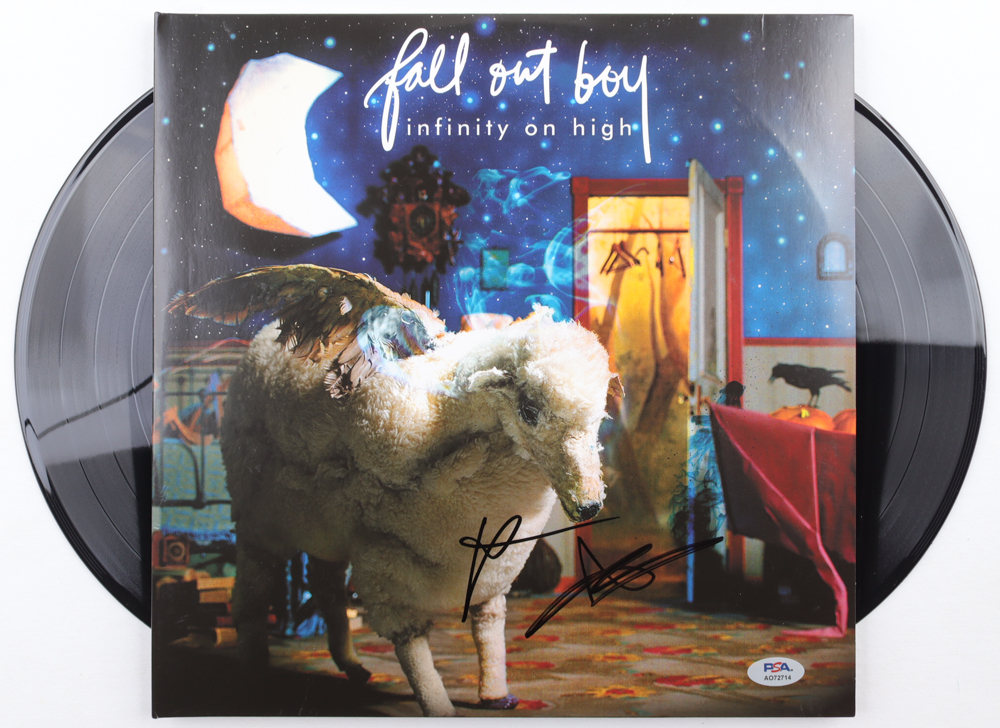 Patrick Stump & Andy Hurley Signed Fall Out Boy "Infinity On High" Vinyl Record Album (PSA) at PristineAuction.com Patrick Stump & Andy Hurley Signed Fall Out Boy "Infinity On High" Vinyl Record Album (PSA) at PristineAuction.com