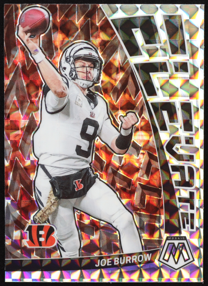 Joe Burrow 2023 Panini Mosaic Elevate Mosaic #9 at PristineAuction.com Joe Burrow 2023 Panini Mosaic Elevate Mosaic #9 at PristineAuction.com