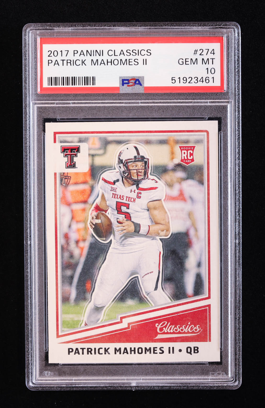 Patrick Mahomes II 2017 Classics #274 RC (PSA 10) | Pristine Auction