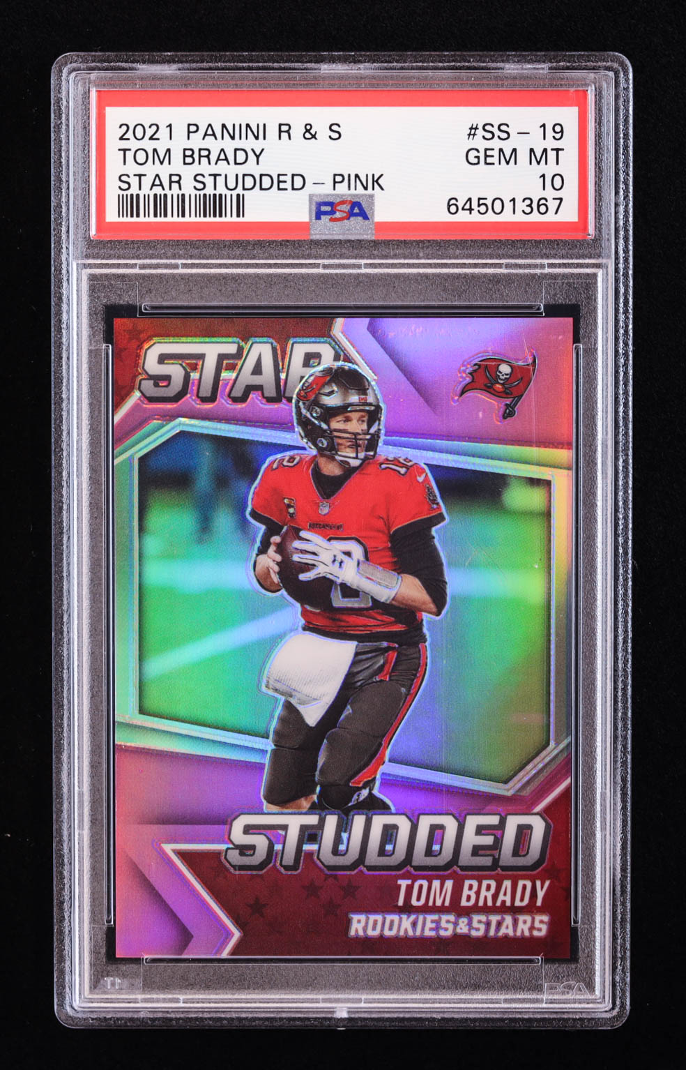Tom Brady 2021 Rookies and Stars Star Studded Pink #19 #17/75 (PSA 10) at PristineAuction.com Tom Brady 2021 Rookies and Stars Star Studded Pink #19 #17/75 (PSA 10) at PristineAuction.com