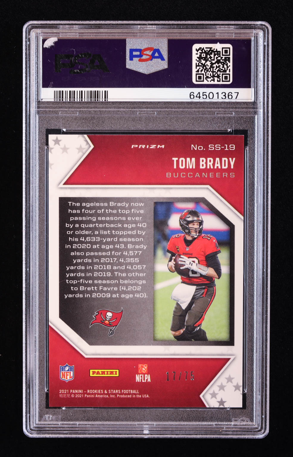 Tom Brady 2021 Rookies and Stars Star Studded Pink #19 #17/75 (PSA 10) at PristineAuction.com Tom Brady 2021 Rookies and Stars Star Studded Pink #19 #17/75 (PSA 10) at PristineAuction.com