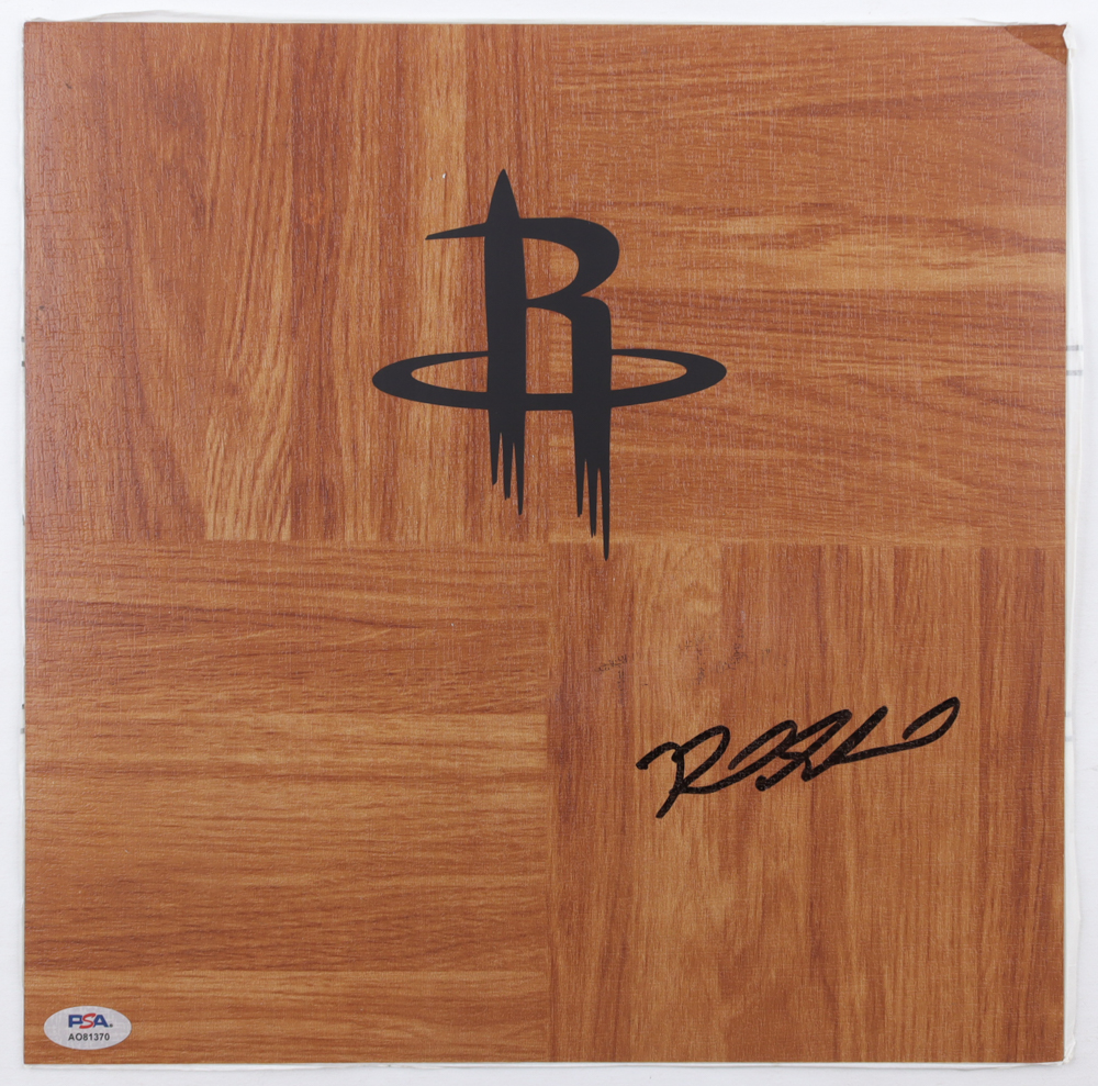 Reed Sheppard Signed Rockets Logo 12x12 Floor Piece (PSA) | Pristine ...