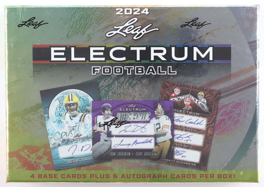 2024 Leaf Electrum Football Box with (10) Cards at PristineAuction.com 2024 Leaf Electrum Football Box with (10) Cards at PristineAuction.com
