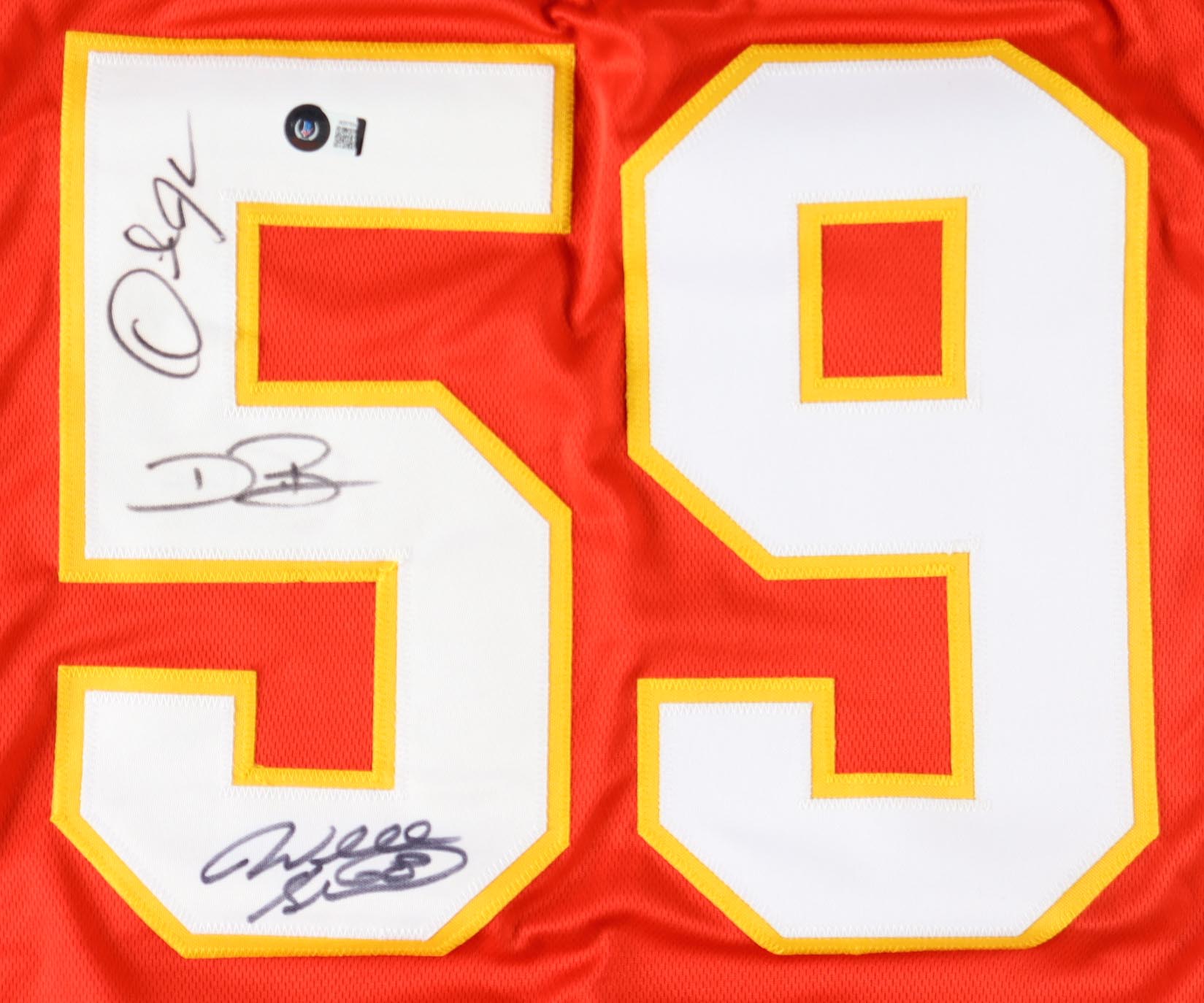Dwayne Bowe, Derrick Johnson & Will Shields Signed Career Highlight Stat Jersey (Beckett) at PristineAuction.com Dwayne Bowe, Derrick Johnson & Will Shields Signed Career Highlight Stat Jersey (Beckett) at PristineAuction.com