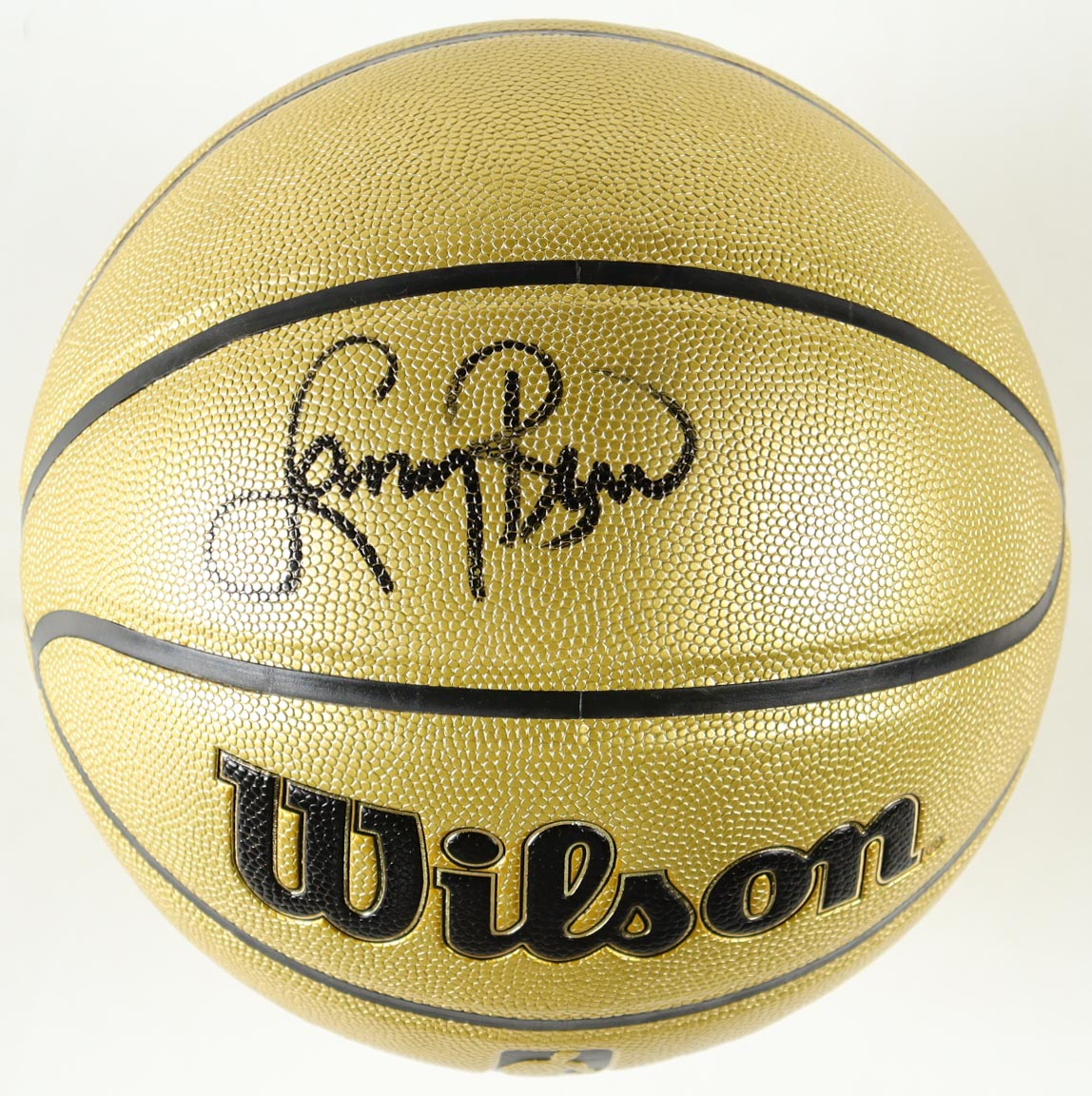 Larry Bird Signed Gold Edition Basketball with Wood Display Stand (Beckett) at PristineAuction.com Larry Bird Signed Gold Edition Basketball with Wood Display Stand (Beckett) at PristineAuction.com