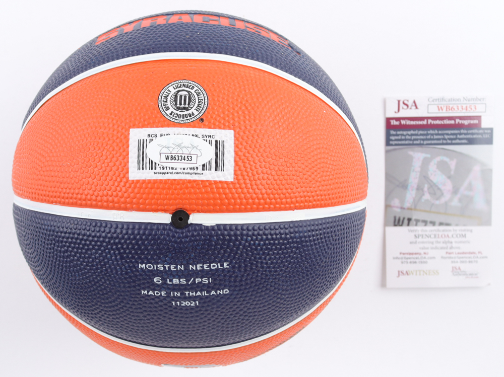 Donovan McNabb Signed Nike Syracuse Orange Mini Basketball (JSA) at PristineAuction.com Donovan McNabb Signed Nike Syracuse Orange Mini Basketball (JSA) at PristineAuction.com