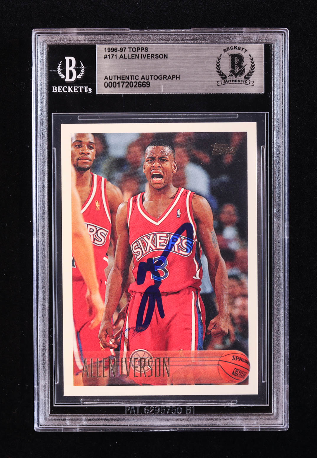Allen Iverson Signed 1996-97 Topps #171 RC (BGS) at PristineAuction.com Allen Iverson Signed 1996-97 Topps #171 RC (BGS) at PristineAuction.com