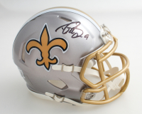 Drew Brees Signed Saints Flash Alternate Speed Mini Helmet (Beckett) at PristineAuction.com