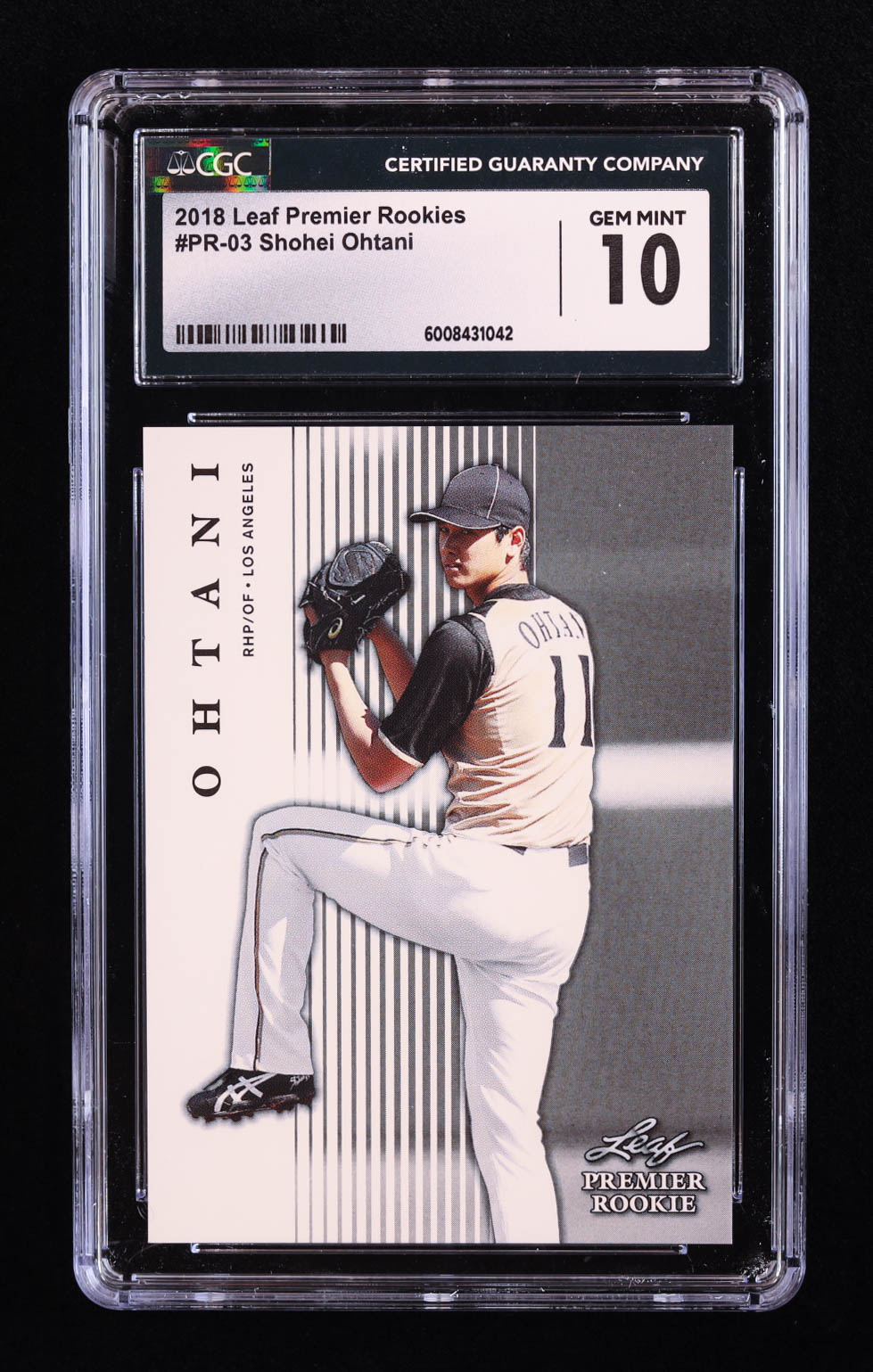 Shohei Ohtani 2018 Leaf Premier Rookies #PR03 RC (CGC 10) at PristineAuction.com Shohei Ohtani 2018 Leaf Premier Rookies #PR03 RC (CGC 10) at PristineAuction.com