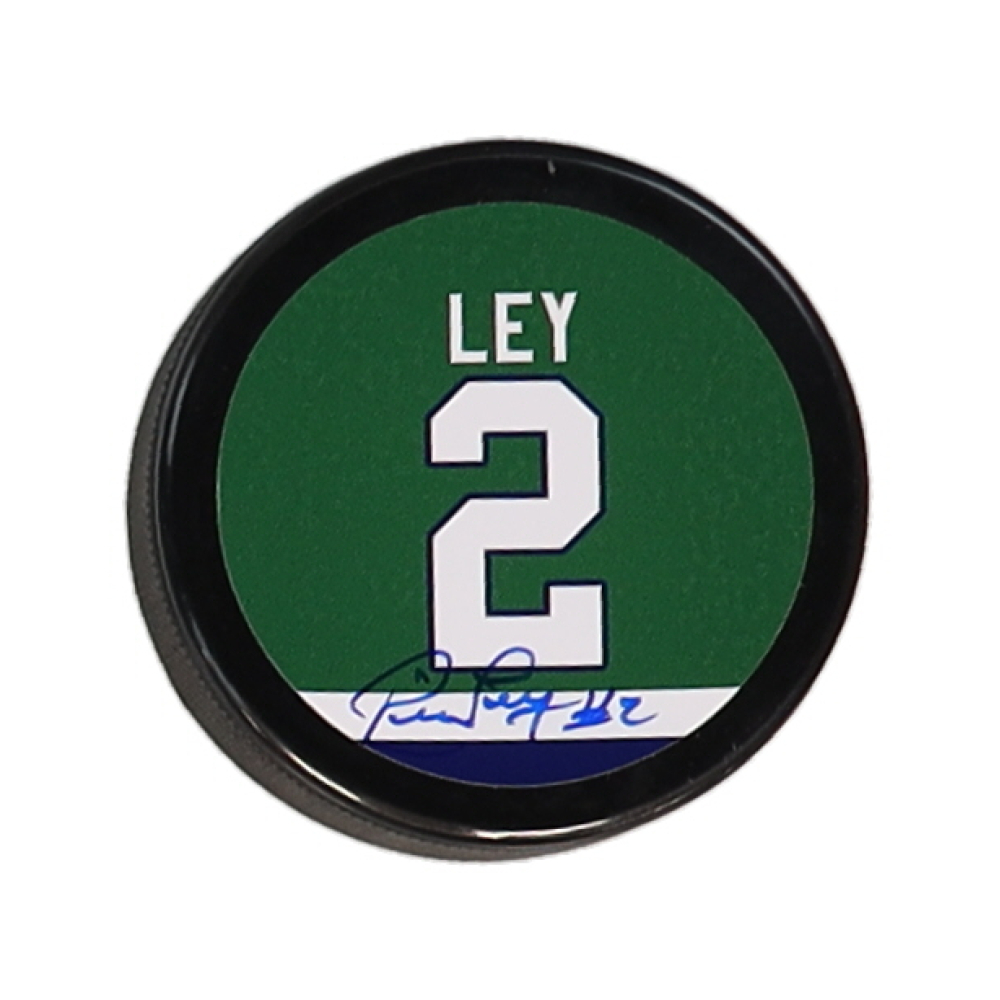 Rick Ley Signed Whalers Logo Hockey Puck (JSA) at PristineAuction.com