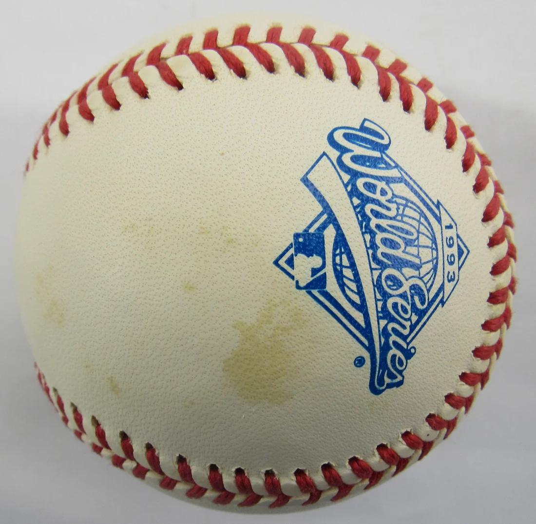 Roberto Alomar Signed 1993 World Series Logo Baseball (JSA) at PristineAuction.com Roberto Alomar Signed 1993 World Series Logo Baseball (JSA) at PristineAuction.com