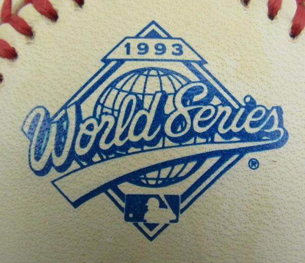 Lenny Dykstra Signed 1993 World Series Baseball (JSA) at PristineAuction.com Lenny Dykstra Signed 1993 World Series Baseball (JSA) at PristineAuction.com