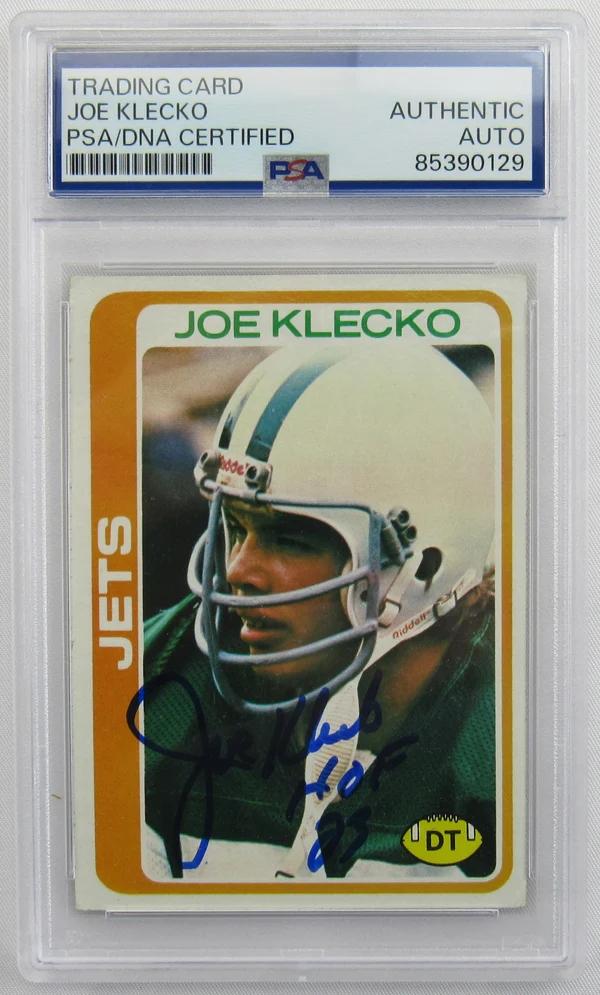 Joe Klecko Signed 1978 Topps #287 Inscribed "HOF 23" (PSA) at PristineAuction.com Joe Klecko Signed 1978 Topps #287 Inscribed "HOF 23" (PSA) at PristineAuction.com
