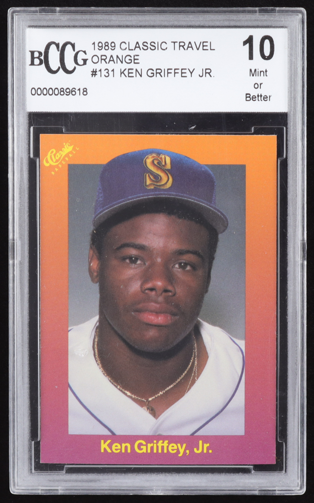Ken Griffey Jr. 1989 Classic Travel Orange #131 RC (BCCG 10) at PristineAuction.com Ken Griffey Jr. 1989 Classic Travel Orange #131 RC (BCCG 10) at PristineAuction.com