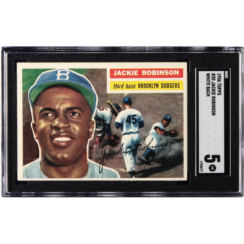 Jackie Robinson 1956 Topps #30 White Back (SGC 5) | Pristine Auction