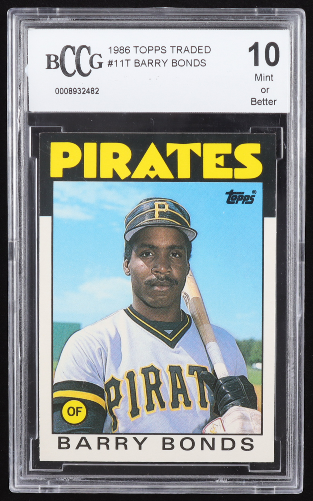 Barry Bonds 1986 Topps Traded #11T XRC (BCCG 10) at PristineAuction.com Barry Bonds 1986 Topps Traded #11T XRC (BCCG 10) at PristineAuction.com