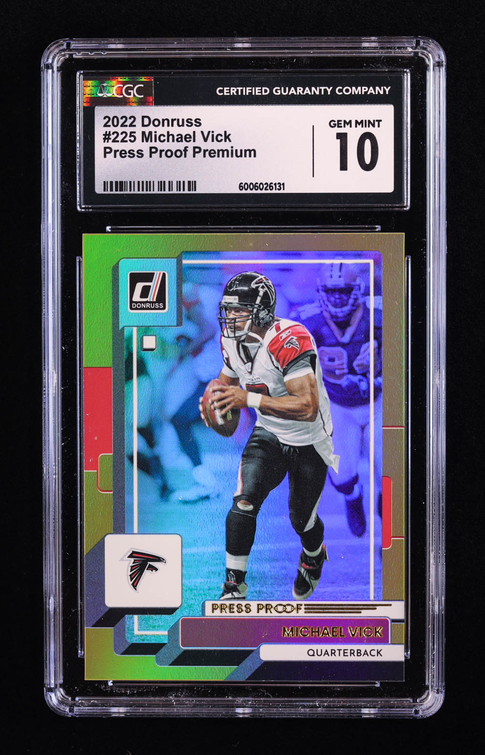 Michael Vick 2022 Donruss Press Proof Premium #225 (CGC 10) at PristineAuction.com Michael Vick 2022 Donruss Press Proof Premium #225 (CGC 10) at PristineAuction.com