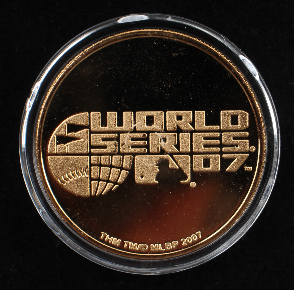 2007 LE World Series Champions Red Sox 24KT Gold Plated Commemorative Medallion (Highland Mint) at PristineAuction.com 2007 LE World Series Champions Red Sox 24KT Gold Plated Commemorative Medallion (Highland Mint) at PristineAuction.com