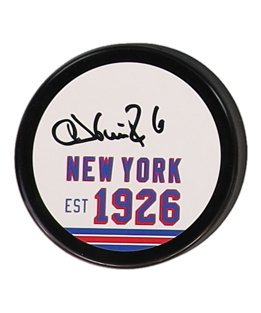 Darius Kasparaitis Signed Rangers Logo Hockey Puck (JSA) at PristineAuction.com Darius Kasparaitis Signed Rangers Logo Hockey Puck (JSA) at PristineAuction.com