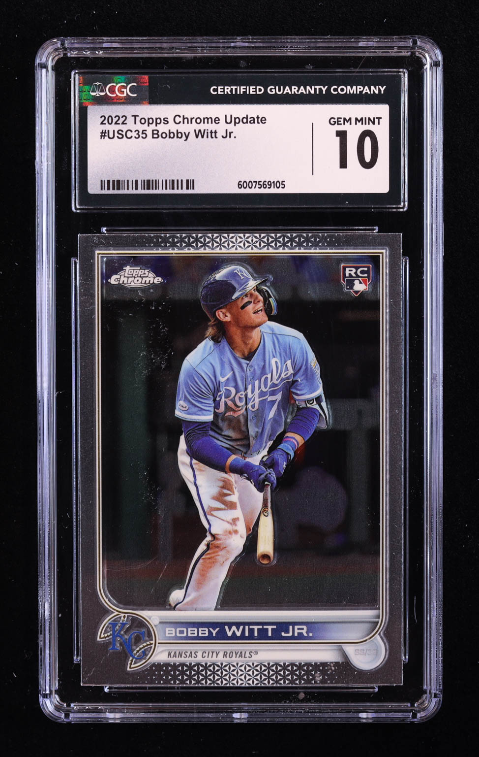 Bobby Witt Jr. 2022 Topps Chrome Update #USC35 RC (CGC 10) at PristineAuction.com Bobby Witt Jr. 2022 Topps Chrome Update #USC35 RC (CGC 10) at PristineAuction.com
