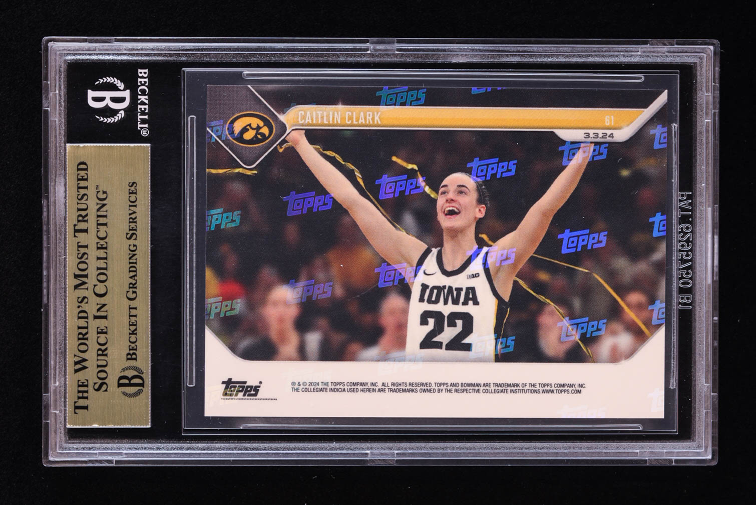 Caitlin Clark 2023-24 Bowman University Now #61 RC (BGS 9.5) at PristineAuction.com Caitlin Clark 2023-24 Bowman University Now #61 RC (BGS 9.5) at PristineAuction.com