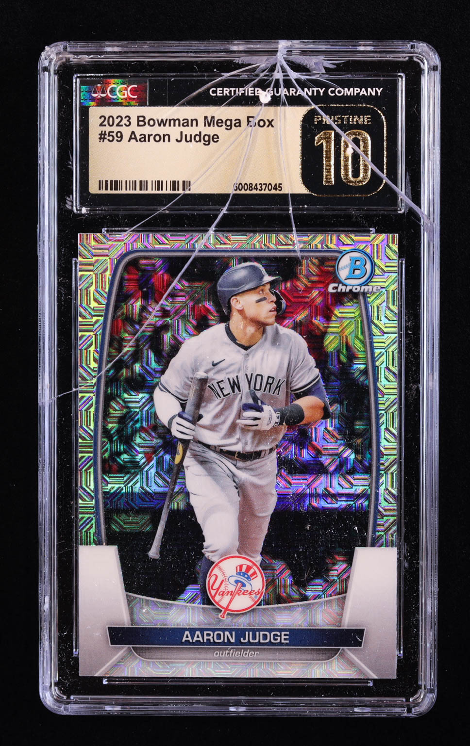 Aaron Judge 2023 Bowman Chrome Mega Box #59 (CGC 10 | Pristine Black Label) at PristineAuction.com Aaron Judge 2023 Bowman Chrome Mega Box #59 (CGC 10 | Pristine Black Label) at PristineAuction.com