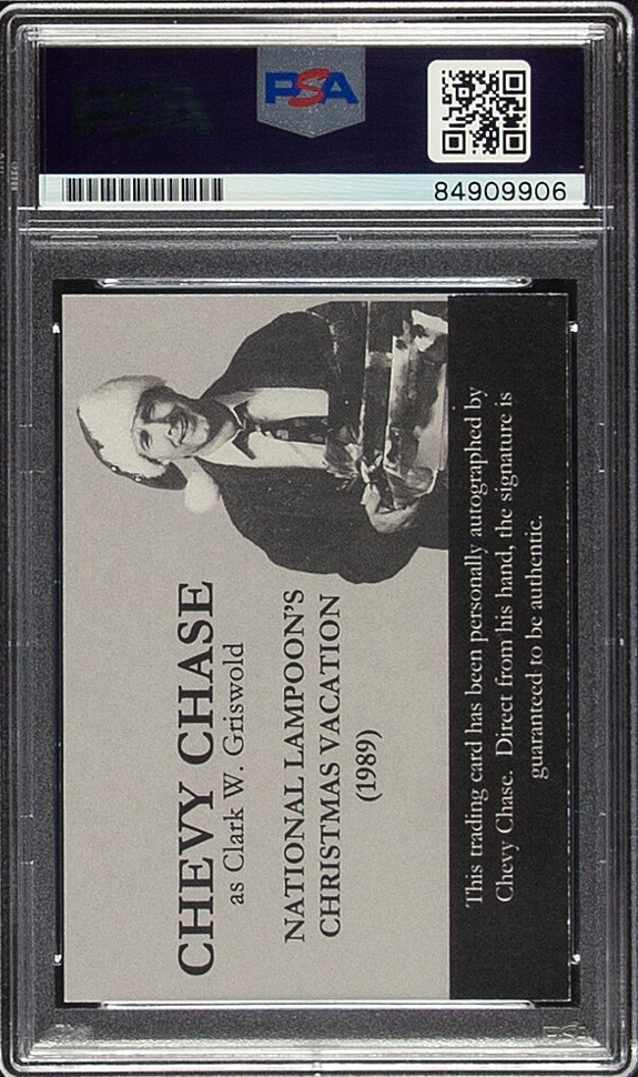 Chevy Chase Signed "National Lampoon's Christmas Vacation" Custom Trading Card (PSA | Autograph Graded 10) at PristineAuction.com Chevy Chase Signed "National Lampoon's Christmas Vacation" Custom Trading Card (PSA | Autograph Graded 10) at PristineAuction.com