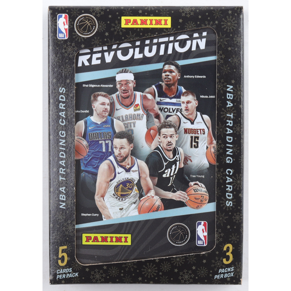 2023-24 Panini Revolutions Basketball Trading Card Tin with (3) Packs at PristineAuction.com