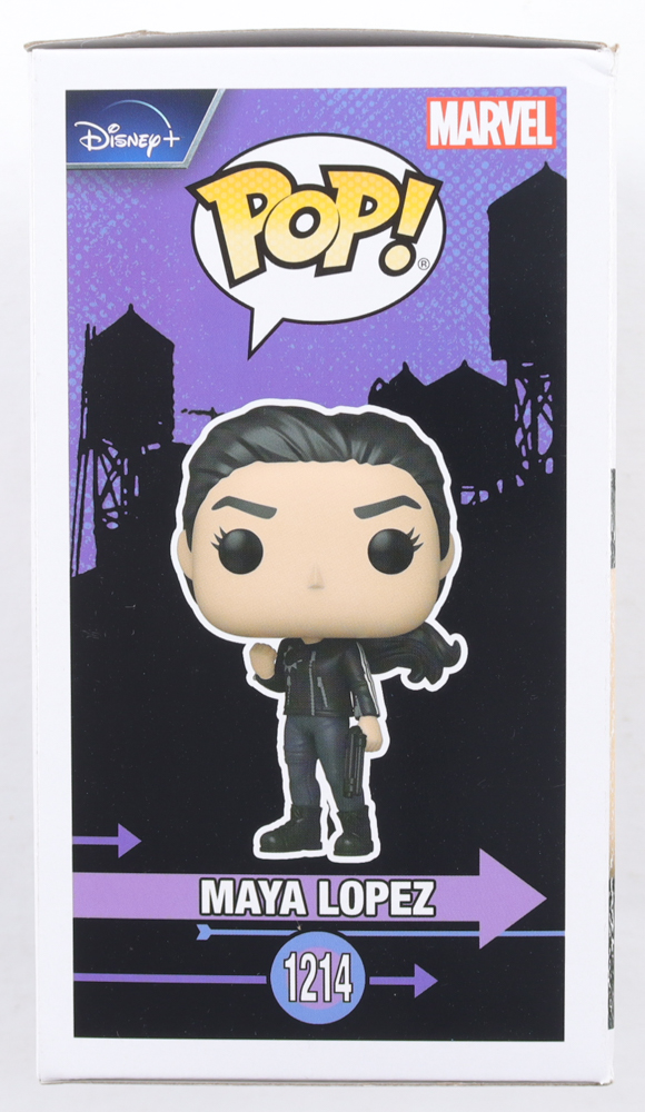 Alaqua Cox Signed "Hawkeye" #1214 Maya Lopez Bobble-Head Funko Pop! Vinyl Figure (Beckett) at PristineAuction.com Alaqua Cox Signed "Hawkeye" #1214 Maya Lopez Bobble-Head Funko Pop! Vinyl Figure (Beckett) at PristineAuction.com