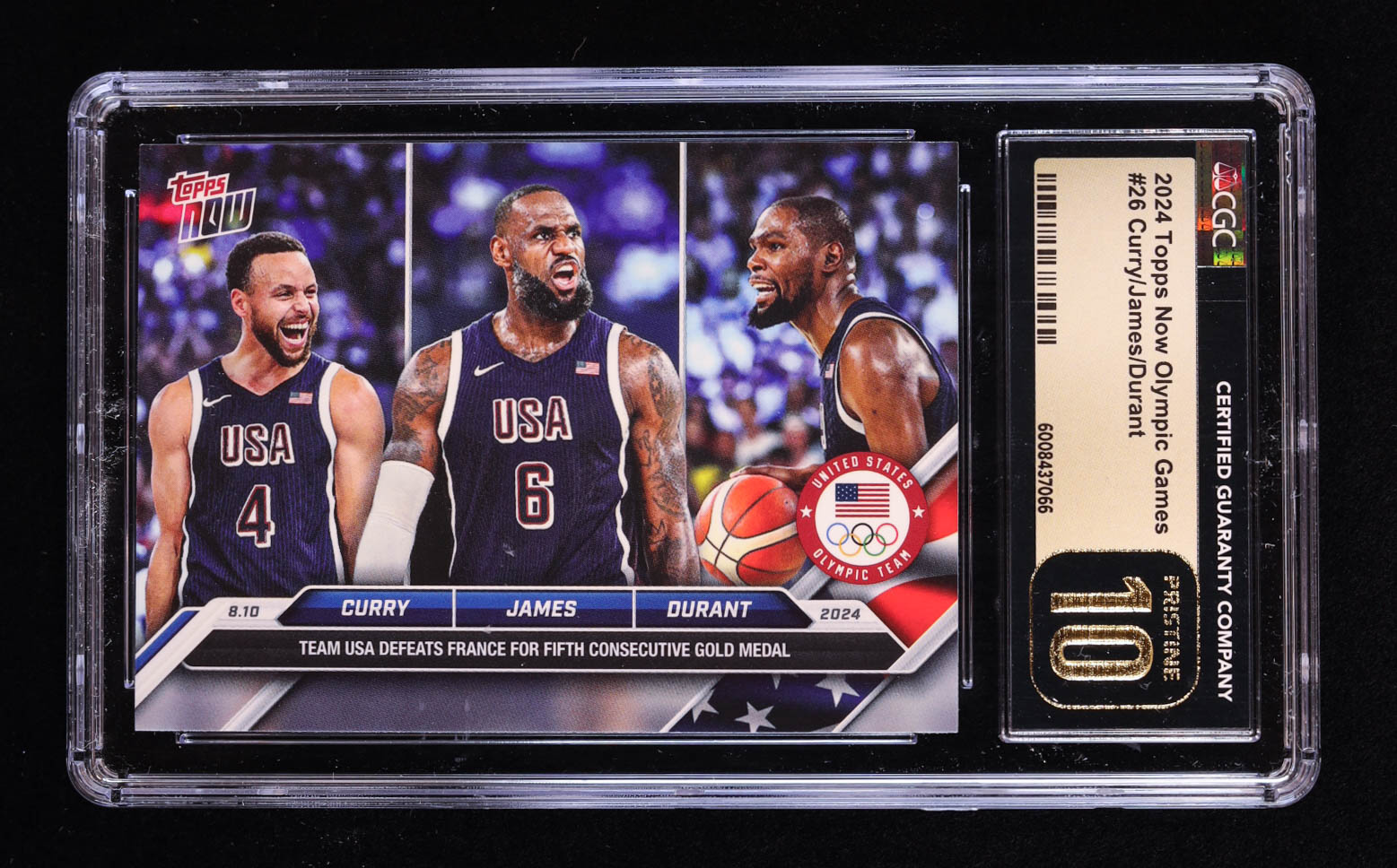 Stephen Curry / LeBron James / Kevin Durant 2024 Topps Now #26 (CGC 10 | Pristine Black Label) at PristineAuction.com Stephen Curry / LeBron James / Kevin Durant 2024 Topps Now #26 (CGC 10 | Pristine Black Label) at PristineAuction.com