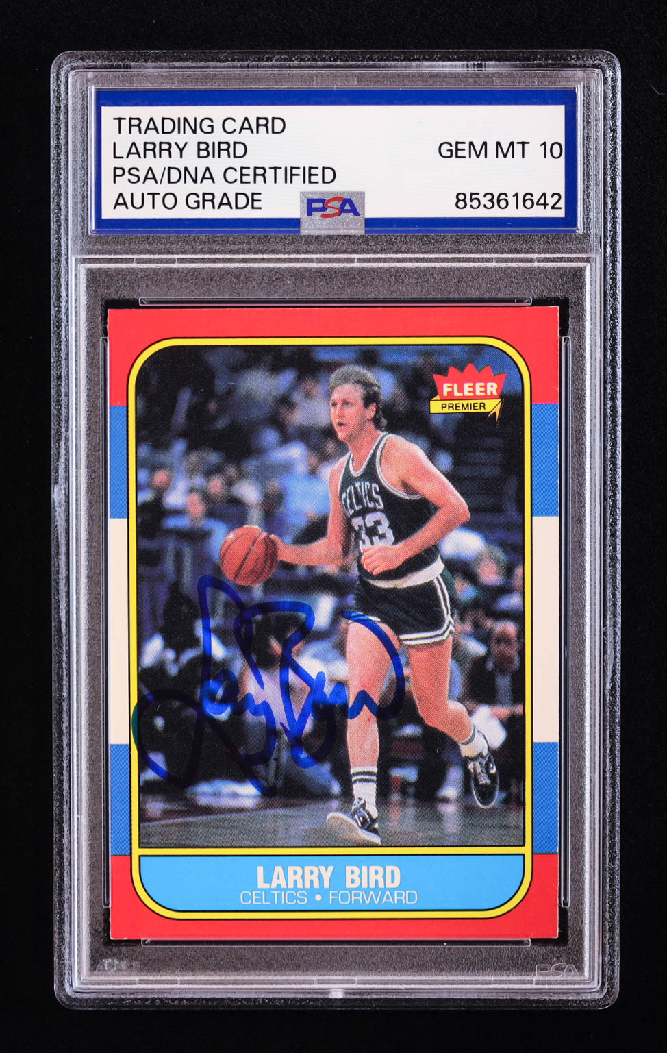 Larry Bird Signed 1986-87 Fleer #9 (PSA | Autograph Graded PSA 10) at PristineAuction.com Larry Bird Signed 1986-87 Fleer #9 (PSA | Autograph Graded PSA 10) at PristineAuction.com